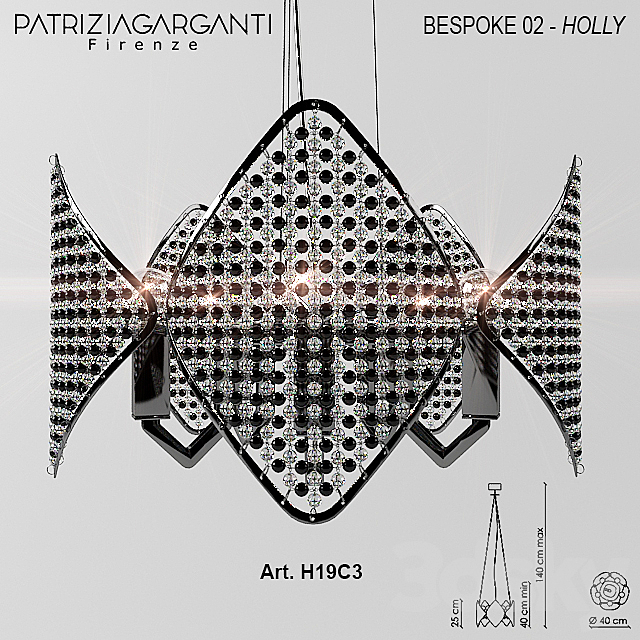 Patrizia Garganti 02 BESPOKE Holly chandelier 3DS Max Model - thumbnail 1