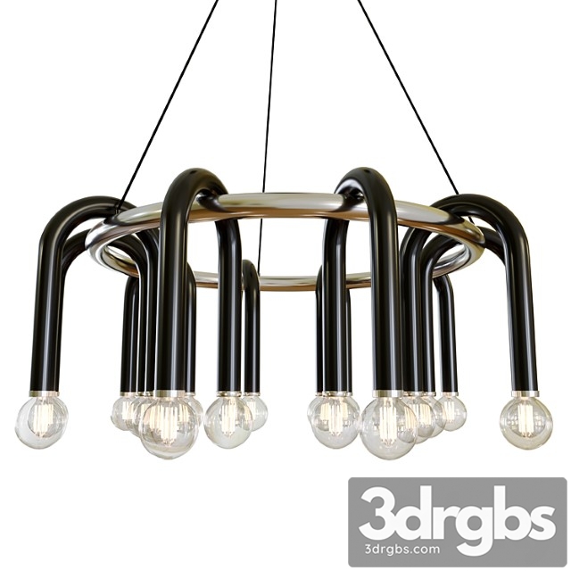 Paulson floppy chandelier round chrome - thumbnail 1