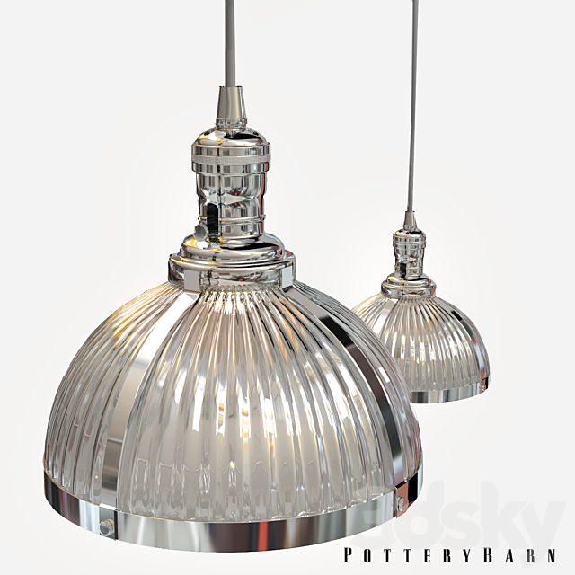 PB Classic Pendant – Ribbed Glass 3DS Max Model - thumbnail 2