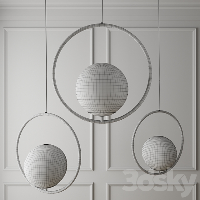 Pedant lamp ring 3DS Max Model - thumbnail 2