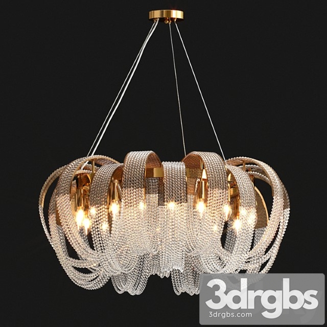 Pelagia Crystal Round Chandelier 3dsmax Download - thumbnail 1