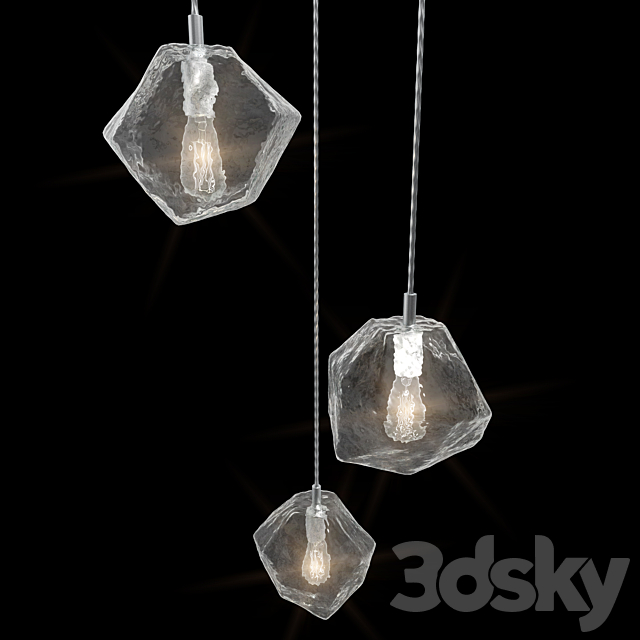 Pendant chandelier 3DS Max Model - thumbnail 2