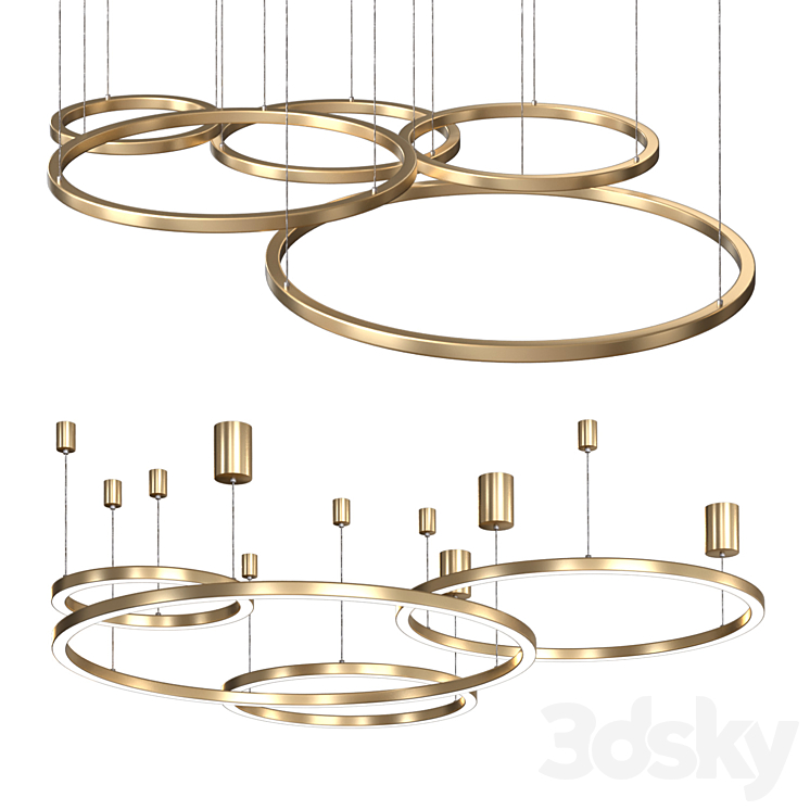 Pendant chandelier ADRIANA 3DS Max Model - thumbnail 3