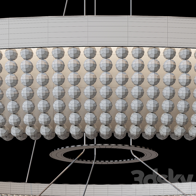 Pendant chandelier CARMEN LONG by Lampatron 3DS Max Model - thumbnail 2