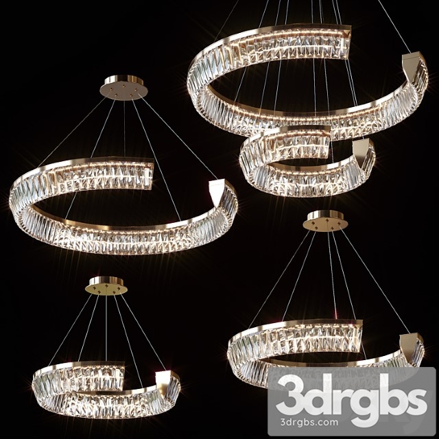 Pendant chandeliers christence by lampatron ? 45cm, ? 52cm, ? 65cm, ? 80cm, ? 80cm + ? 45cm - thumbnail 1