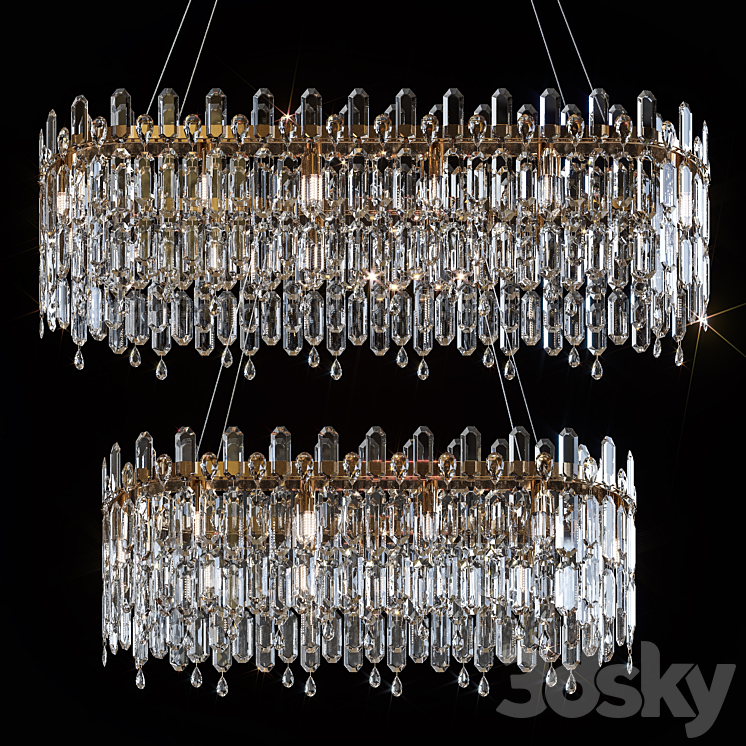 Pendant chandeliers JULIEN by Lampatron 3DS Max Model - thumbnail 2