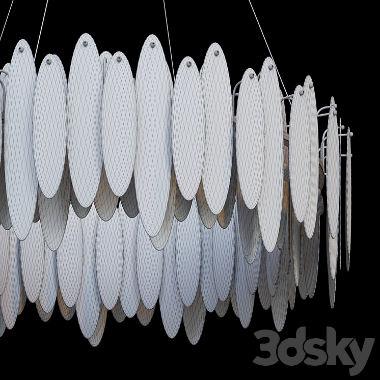 Pendant chandeliers RISSA R by Lampatron 3DS Max Model - thumbnail 2