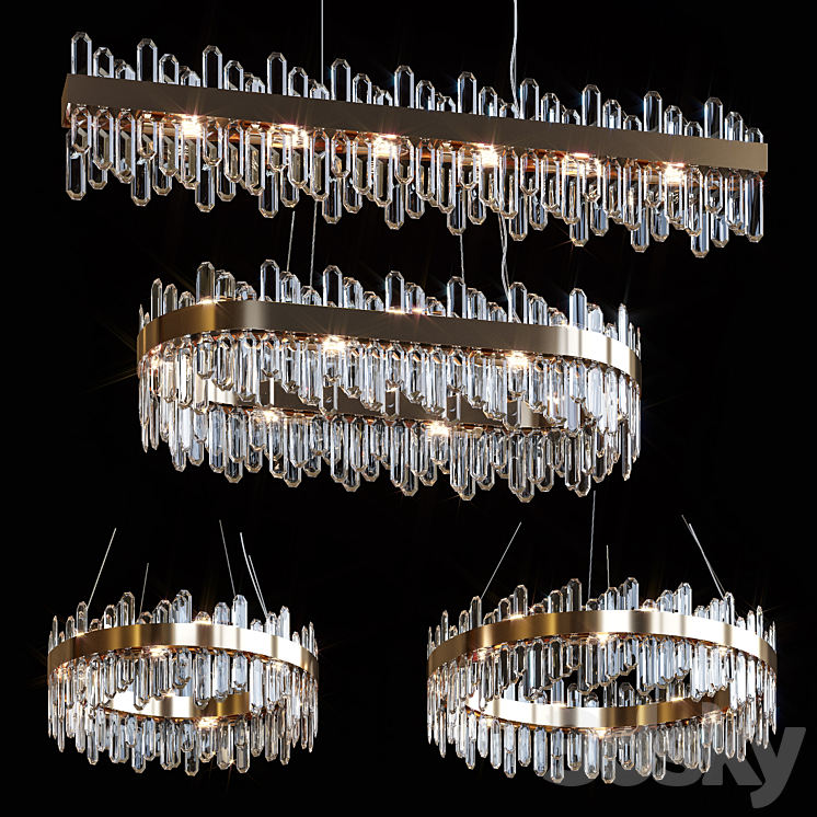 Pendant chandeliers VALERY by Lampatron 3DS Max Model - thumbnail 1