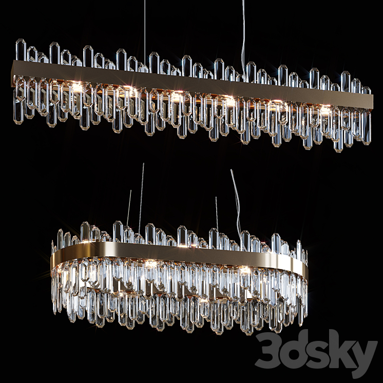 Pendant chandeliers VALERY by Lampatron 3DS Max Model - thumbnail 2