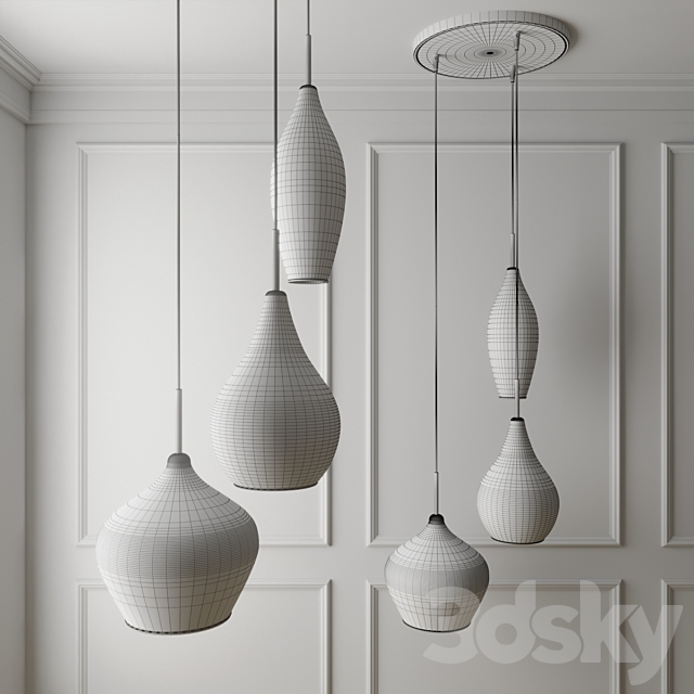 Pendant glass lamp 3DSMax File - thumbnail 2