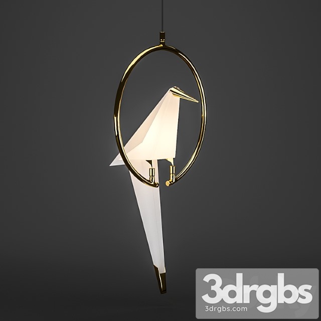 Pendant lamp bls 11978 origami bird 3dsmax Download - thumbnail 1