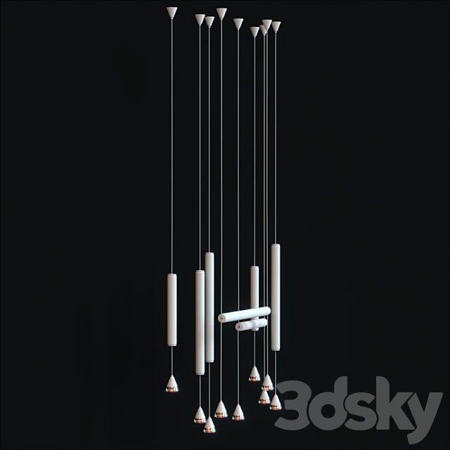 Pendant lamp BROKIS PURO WHITE 3DS Max Model - thumbnail 2