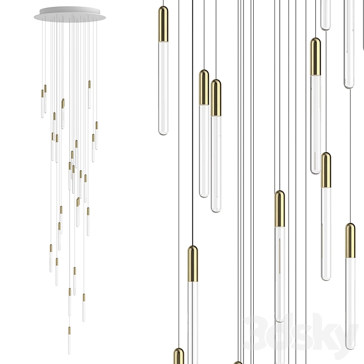 Pendant lamp CASCADE by Forstlight 3DS Max Model - thumbnail 1