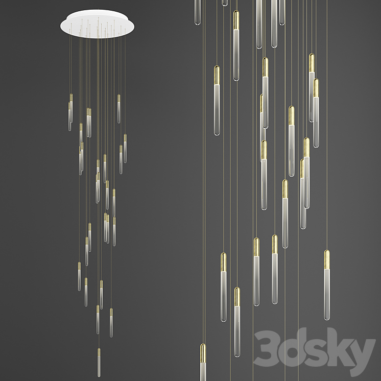 Pendant lamp CASCADE by Forstlight 3DS Max Model - thumbnail 2