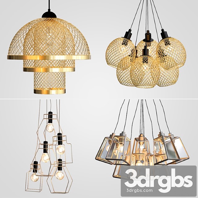 Pendant Lamp Collection 3dsmax Download - thumbnail 1