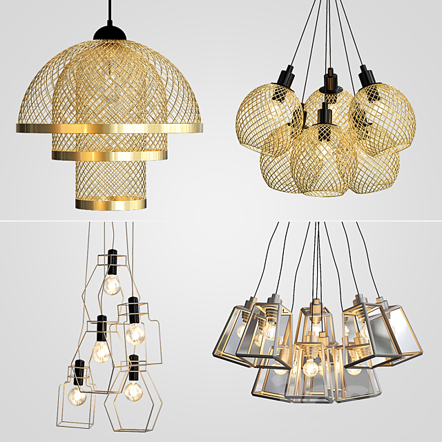 Pendant lamp collection 3DSMax File - thumbnail 1