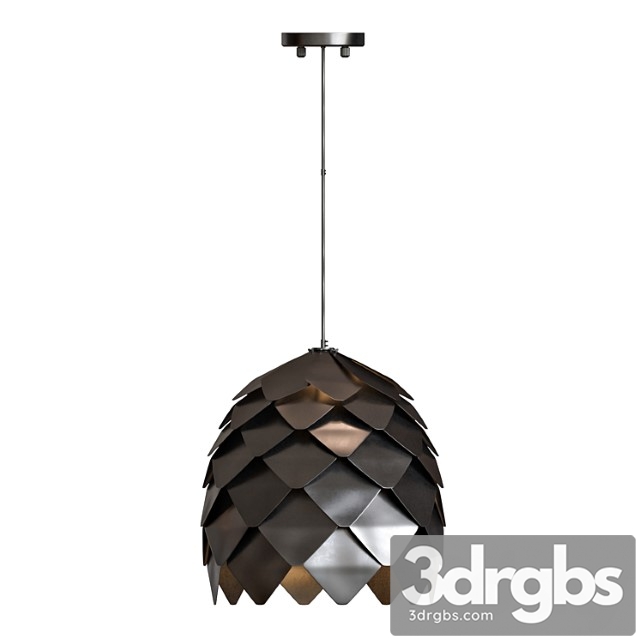 Pendant lamp crimea pine cone black 3dsmax Download - thumbnail 1