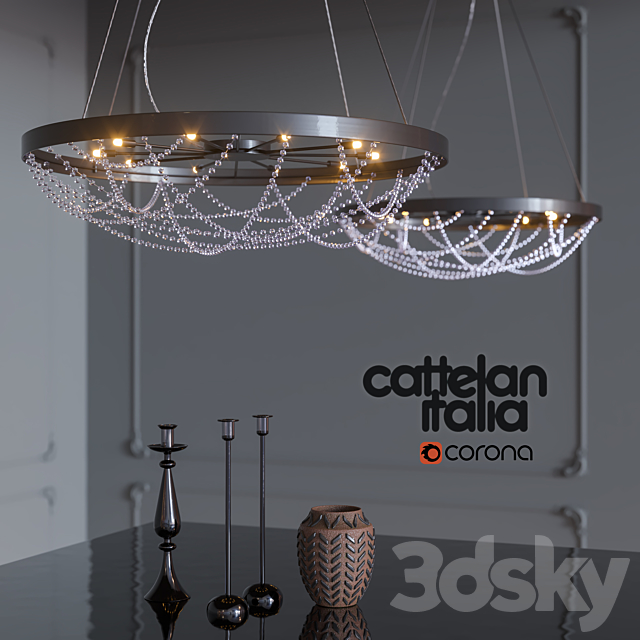 Pendant lamp CRISTAL from Cattelan Italia 3DSMax File - thumbnail 1