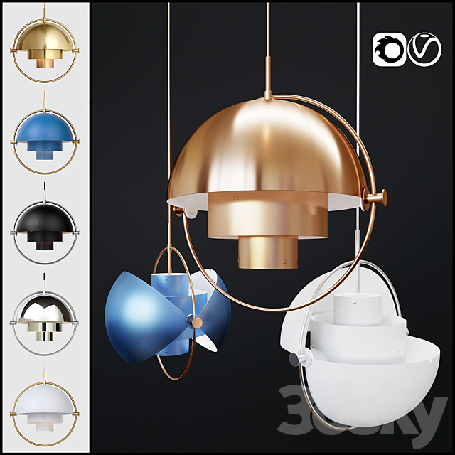 Pendant lamp Gubi Multi – lite_ cor _ v-ray 3DSMax File - thumbnail 1