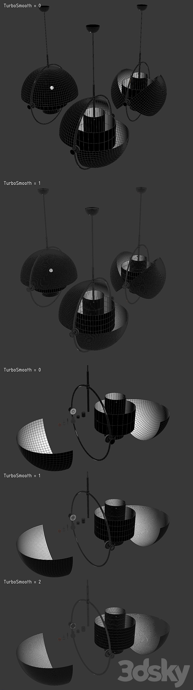 Pendant lamp Gubi Multi – lite_ cor _ v-ray 3DSMax File - thumbnail 3