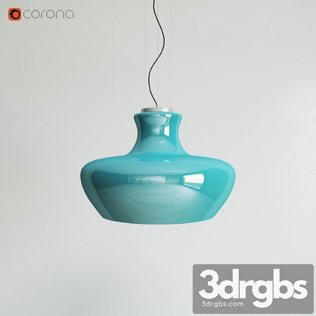 Pendant lamp ideal lux aladino sp1 d45 azzurro 3dsmax Download - thumbnail 1