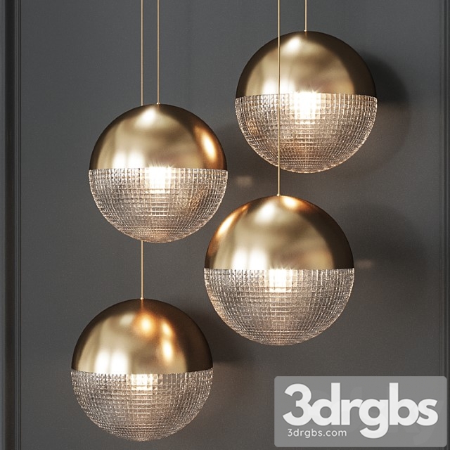 Pendant lamp lee broom lens flair pendant light brass 3dsmax Download - thumbnail 1