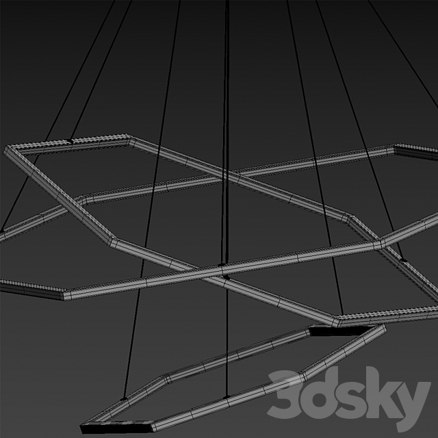 Pendant lamp PDNT Six 2 + Six 3 (Centersvet) 3DS Max Model - thumbnail 4