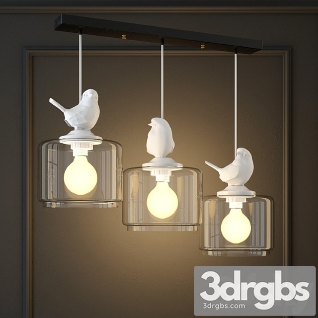 Pendant Lamp Provence Bird Pendant Angle 3 3dsmax Download - thumbnail 1