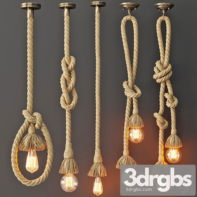 Pendant lamp rope double - thumbnail 1