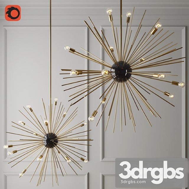 Pendant lamp sputnik 3dsmax Download - thumbnail 1