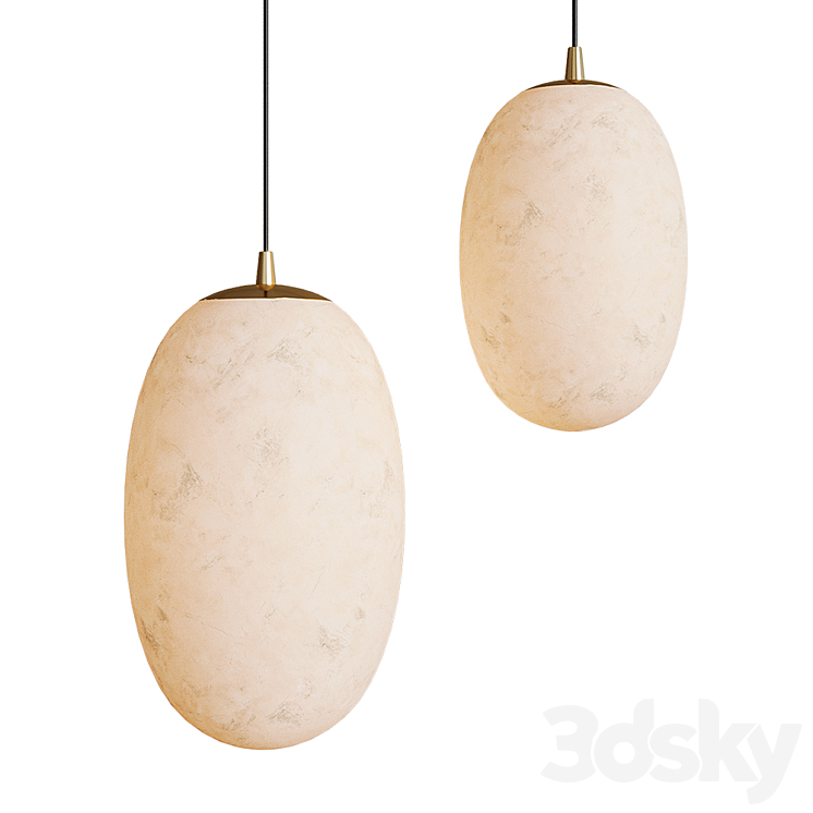 Pendant lamp with ball shade LOU Chandelier 3DS Max Model - thumbnail 1