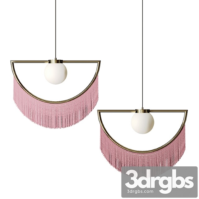 Pendant lamp with tassels fringe 3dsmax Download - thumbnail 1