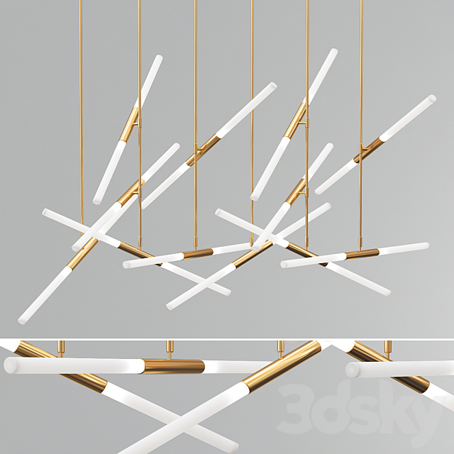 Pendant Lamps LED Light Modern Hanging 3DSMax File - thumbnail 1