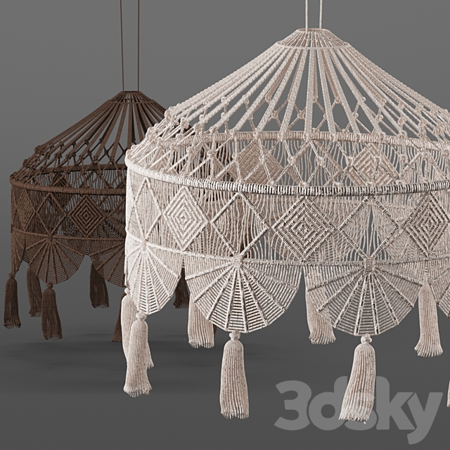 Pendant lampshade 3DS Max Model - thumbnail 3