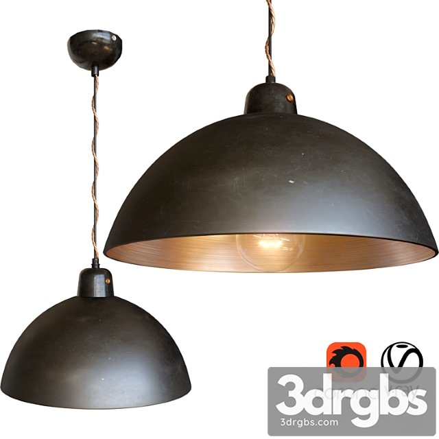 Pendant light 14-black lamp 3dsmax Download - thumbnail 1