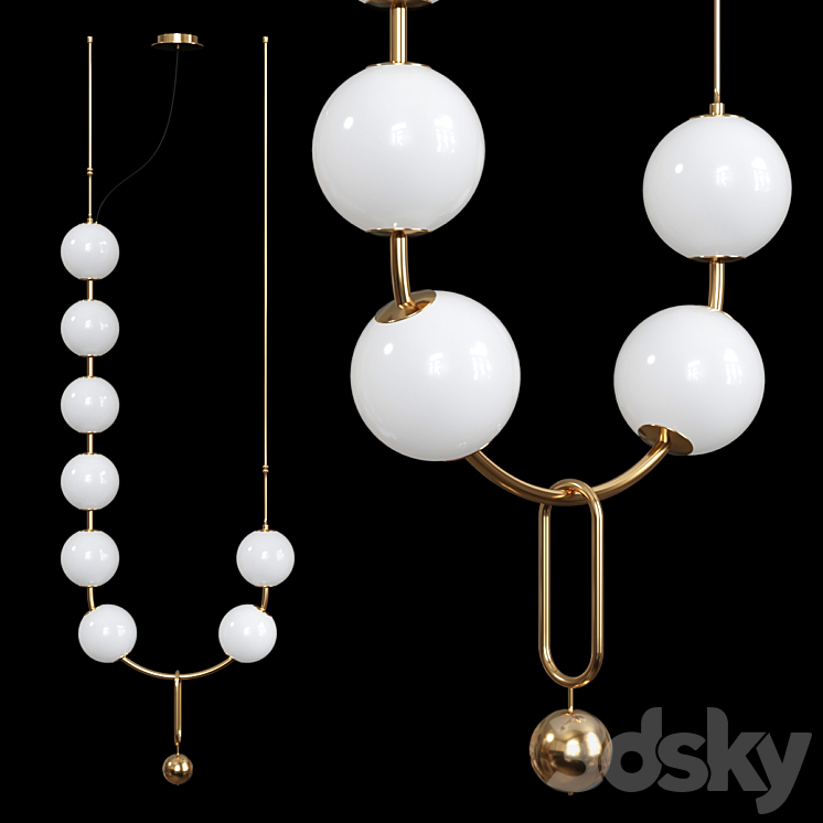 Pendant light 50 3DS Max Model - thumbnail 1