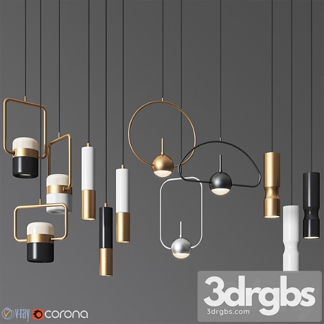 Pendant Light Collection 17 4 Type 3dsmax Download - thumbnail 1