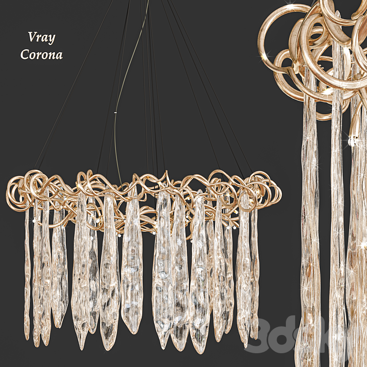 pendant light serip 3DS Max Model - thumbnail 1