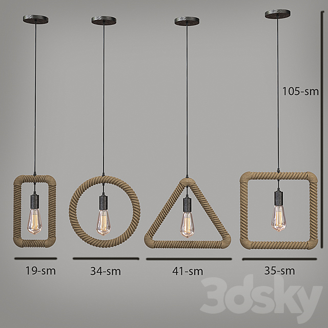 pendant lights 3DS Max Model - thumbnail 2