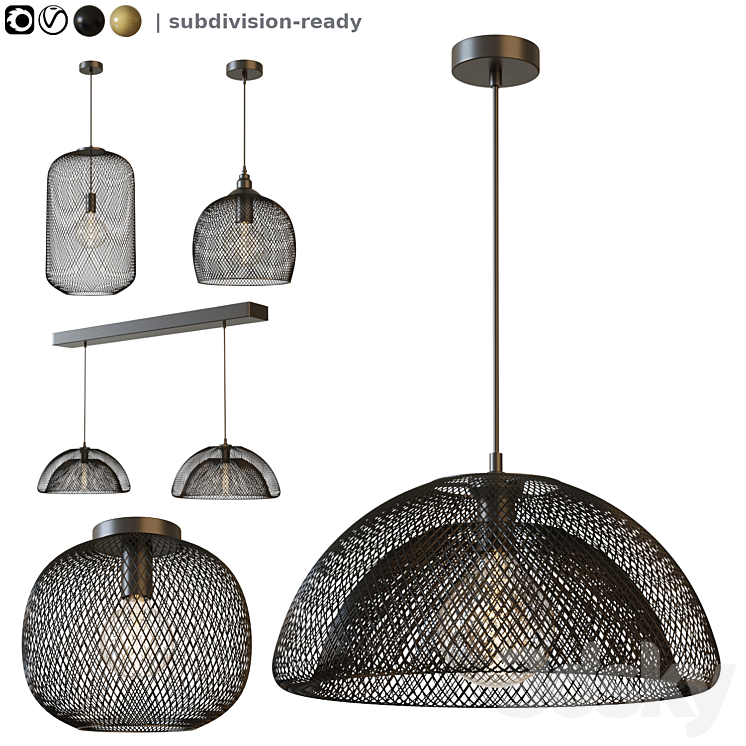 Pendant Lights Lucide Mesh 3DS Max Model - thumbnail 1