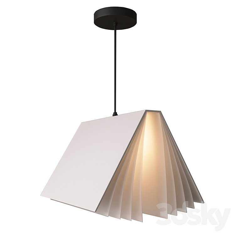 Pendant Lights Metal Books 3DS Max Model - thumbnail 2