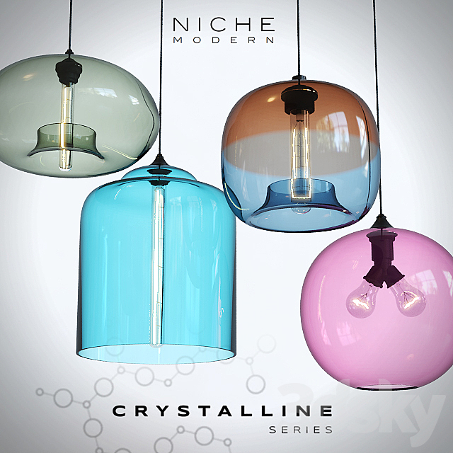 Pendant lights Niche Crystalline – 2 3DS Max Model - thumbnail 1