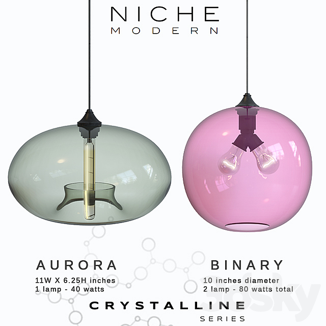 Pendant lights Niche Crystalline – 2 3DS Max Model - thumbnail 2