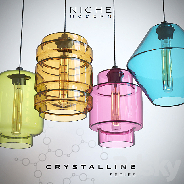 Pendant lights Niche Crystalline 3DS Max Model - thumbnail 1