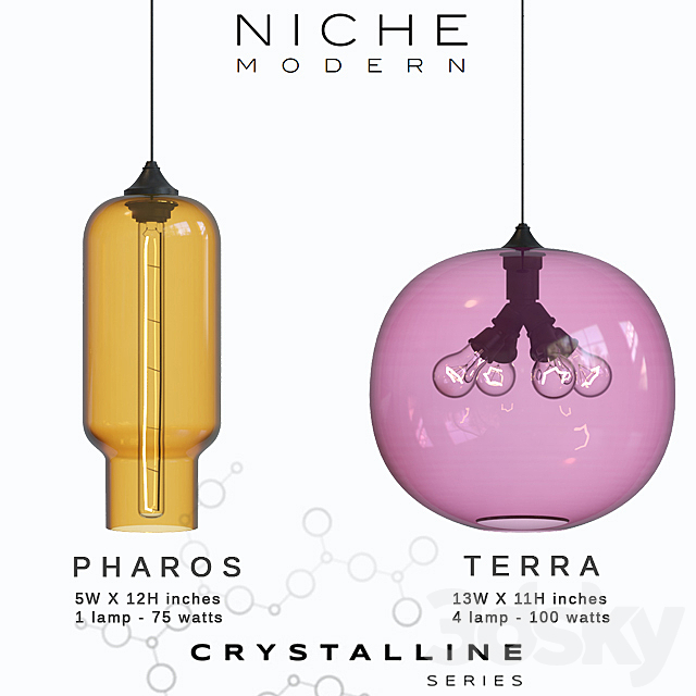 Pendant lights Niche Crystalline – 4 3DSMax File - thumbnail 2