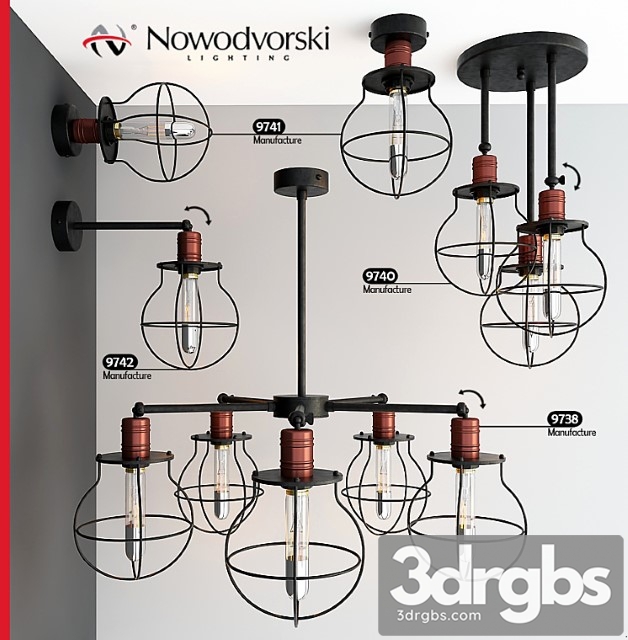 Pendant lights nowodvorski manufacture 3dsmax Download - thumbnail 1