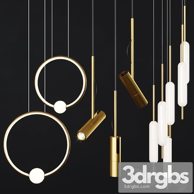 Pendant Lights Set 060 3dsmax Download - thumbnail 1