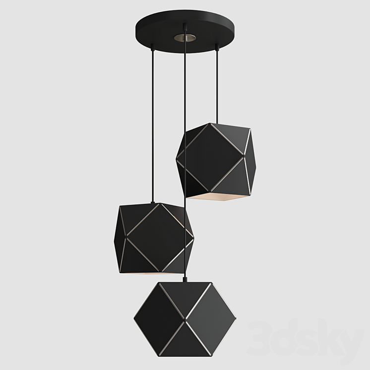 Pendant NGon light 3DS Max Model - thumbnail 2