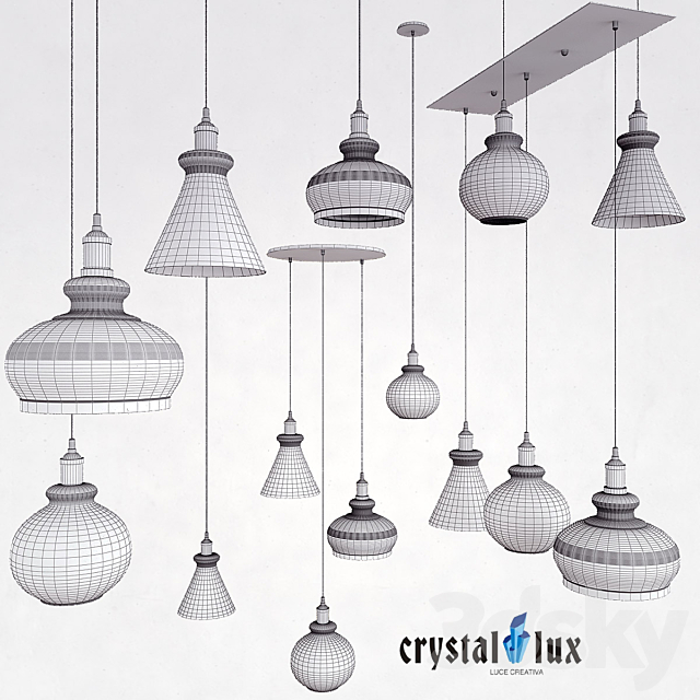 Pendants Crystal Lux Olla. Sonette. Camapanella 3DSMax File - thumbnail 2