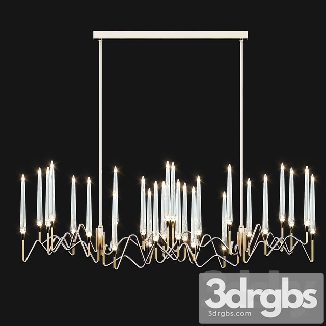 Pezzo 3 Long Chandelier 3dsmax Download - thumbnail 1